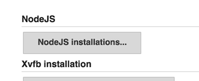 NodeJS Installations Button